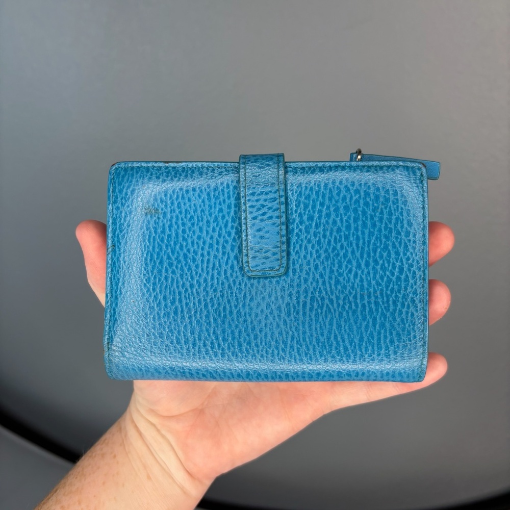 Lodis Cerulean Blue Real Leather Wallet